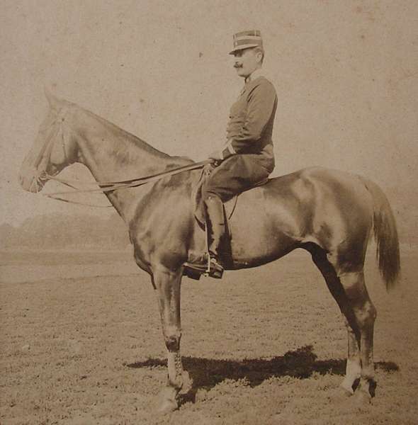 Gustave Poussineau sur son cheval