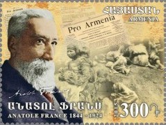timbre Arménie Anatole France