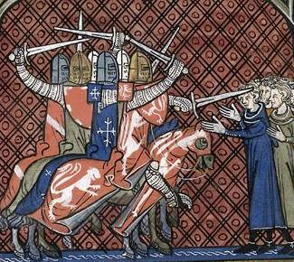 Croisade contre les Albigeois, enluminure, Grandes chroniques de France