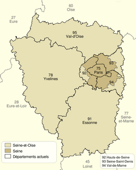 département de la Seine-et-Oise en 1968