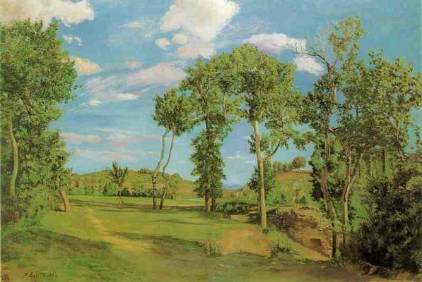 Bazille : Paysage au bord du Lez