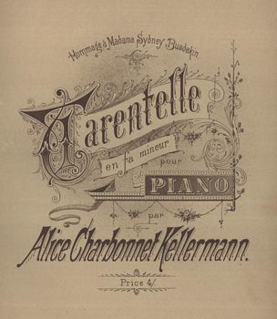partition Tarentelle par Alice Charbonnet-Kellermann