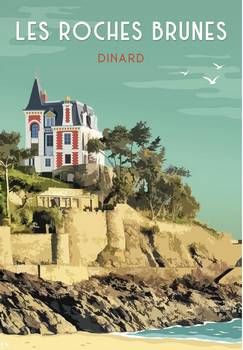 affiche Dinard Les Roches brunes