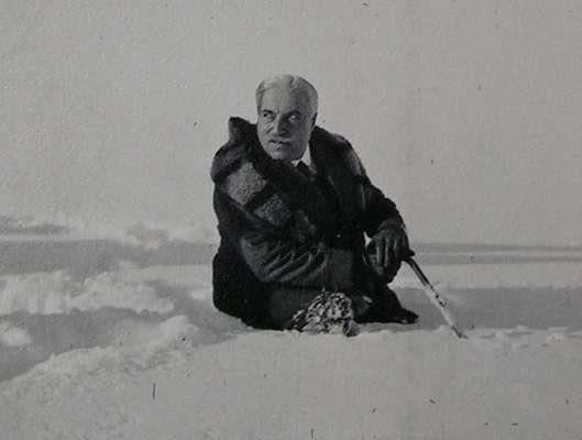Gustave Poussineau dans la neige