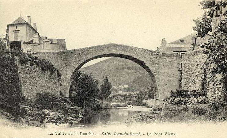 carte postale : pont de Saint-Jean-du-Bruel