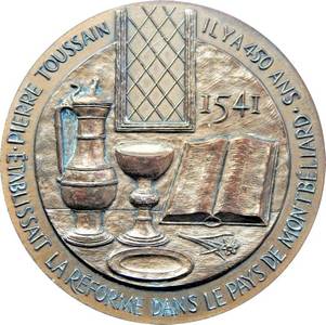 médaille Pierre Toussain Réforme Montbéliard