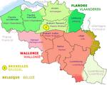 cartes des régions de Belgique