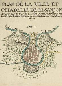 Plan de la ville et citadelle de Besançon (1674)