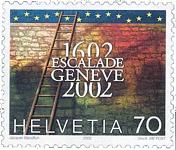 timbre de Genève : l'Escalade 1602