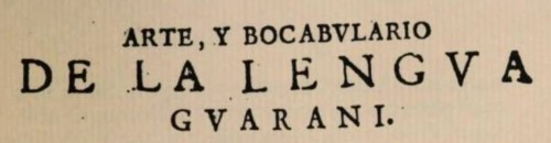 Arte de la lengua guarani