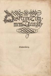 Nouveau testament traduit par Luther