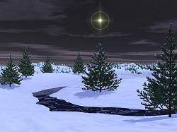 carte Noel : paysage hiver