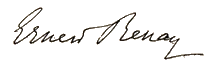 signature Ernest Renan