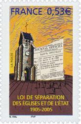timbre séparation Eglises Etat 1905
