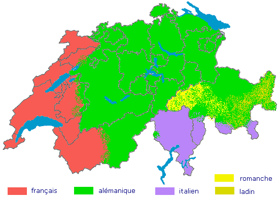 Carte linguistique de la Suisse