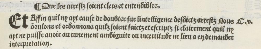 Ordonnance de Villers-Cotterêts : article 110