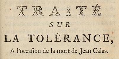 Voltaire Traité de la tolérance